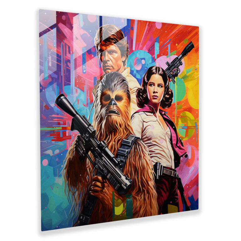Star Wars Pop Art Glass Print - Star Wars, Glass Art, Glass Print, Princess Leia