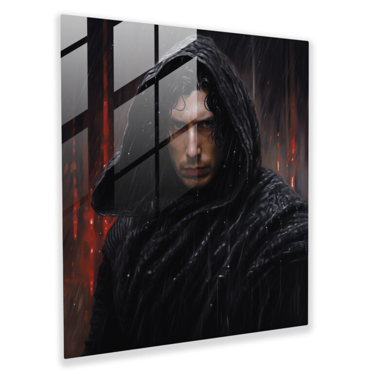 Star Wars Realistic Glass Print - Star Wars, Wall Decoration, Intensity, Kylo Ren