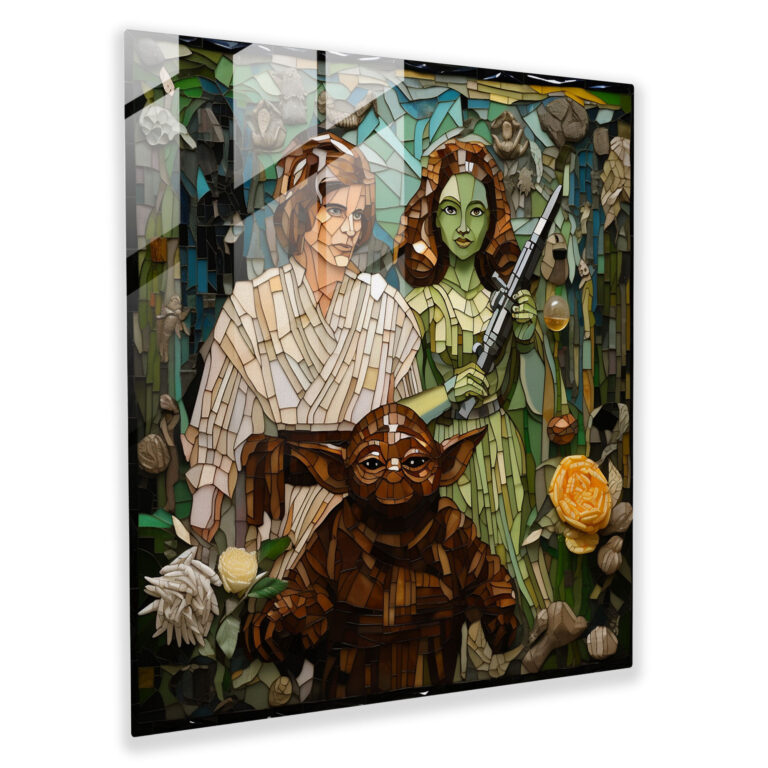 Star Wars Glass Print - Mosaic Art - Star Wars, Glass Art, Mosaic Art, Han Solo