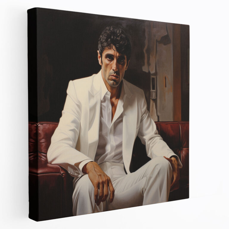Scarface Canvas Print - Scarface, Intense Expression, Canvas Print, Scarface