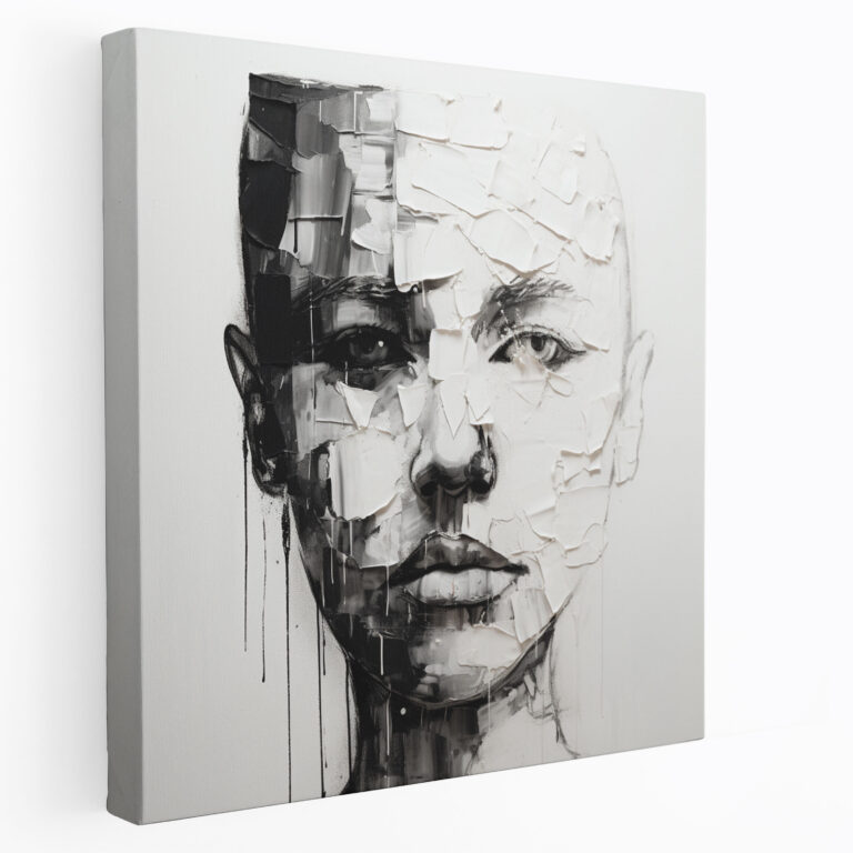 Scarface Canvas Print - Scarface, Black And White, Understated Elegance, Minimalist Artwork