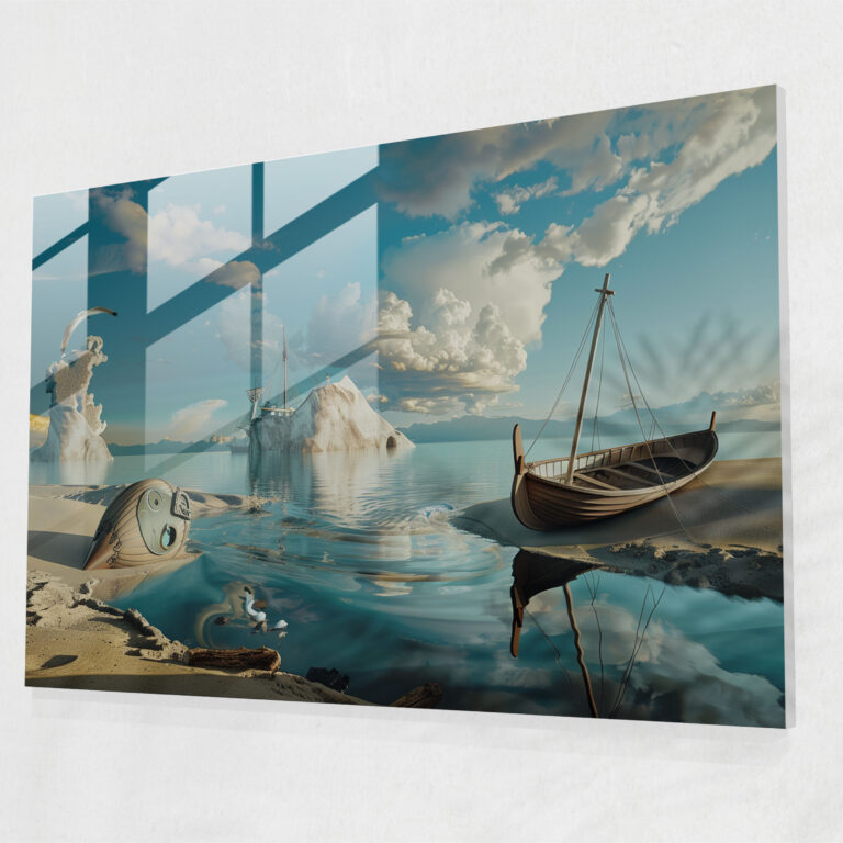 The Persistence Of Memory Glass Print - Salvador Dali, Surrealism, Modern Art, Salvador Dali