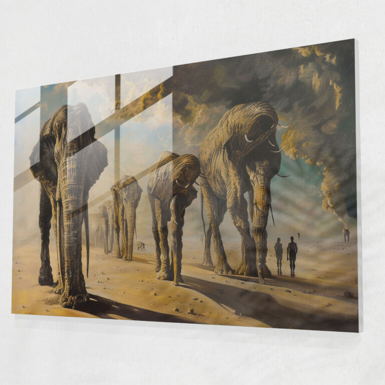 The Elephants Glass Wall Art - Salvador Dali, Glass Wall Art, Surrealism, Salvador Dali