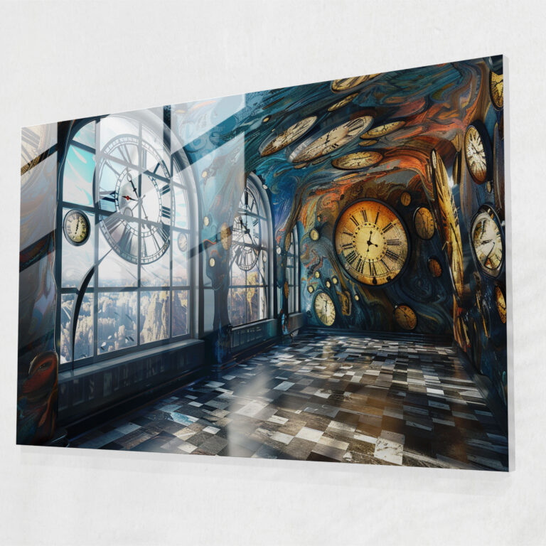 Salvador Dali Melting Clocks Glass Print - Salvador Dali, Glass Print, Modern Art, Home Decoration