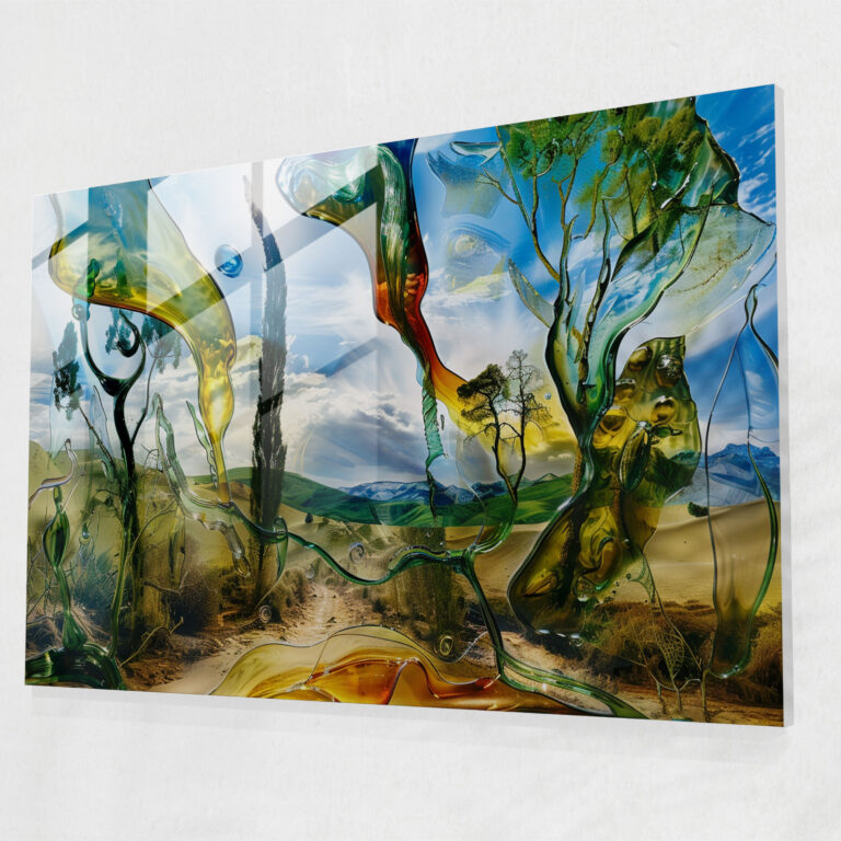 Salvador Dali Surreal Landscape Glass Wall Art - Salvador Dali, Modern Art, Glass Wall Art, Salvador Dali