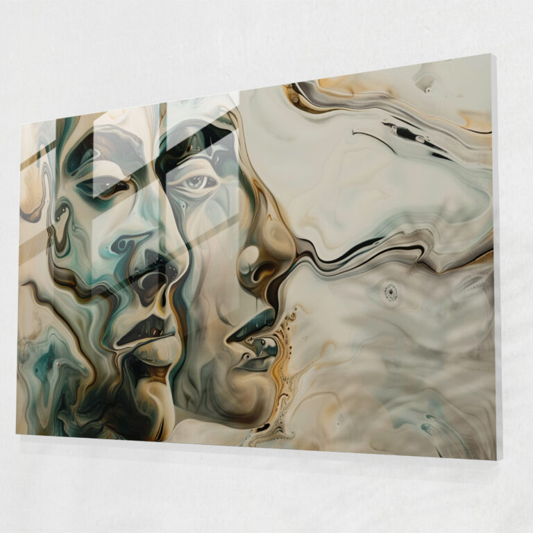 Salvador Dali Abstract Faces Home Decoration - Salvador Dali, Salvador Dali, Glass Print, Glass Art