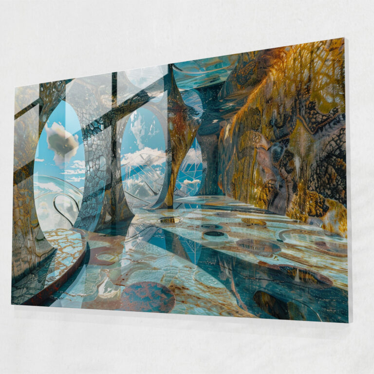 Salvador Dali Surreal Dreamscape Glass Art - Salvador Dali, Glass Art, Home Decoration, Modern Art