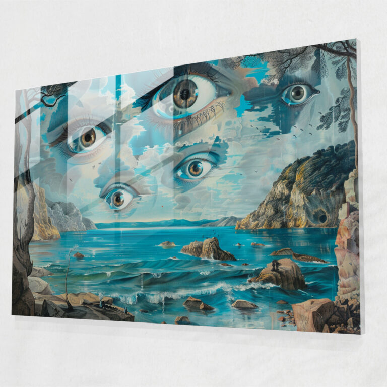 Floating Eyes Glass Wall Art - Salvador Dali, Glass Wall Art, Salvador Dali, Home Decoration