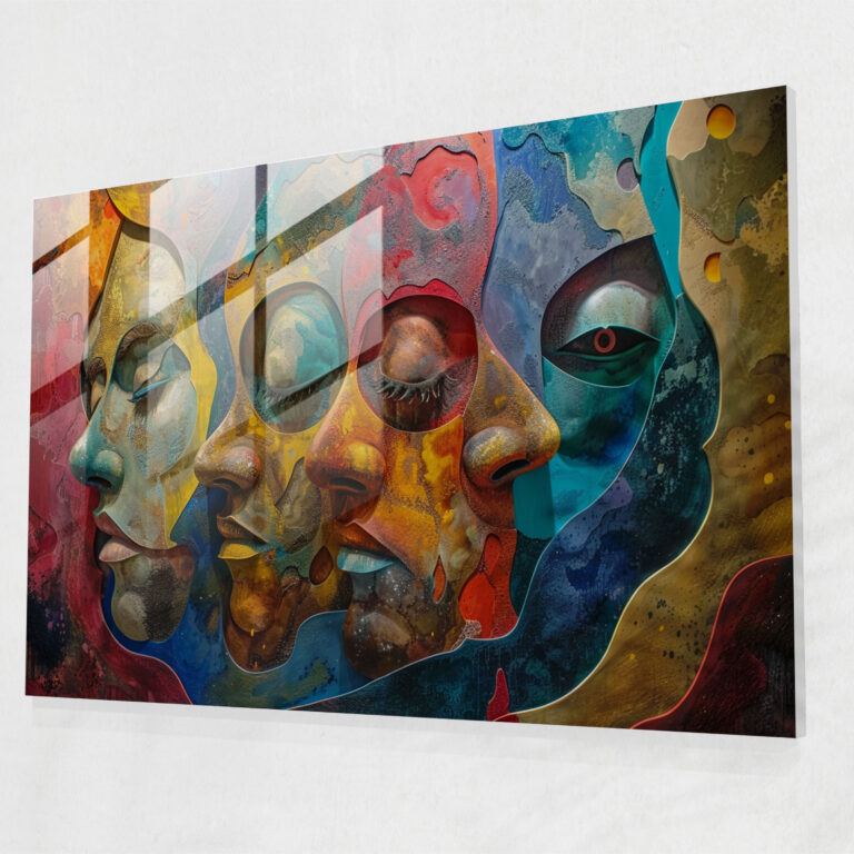 Salvador Dali Glass Art - Moustached Figures - Salvador Dali, Salvador Dali, Modern Art, Surrealism