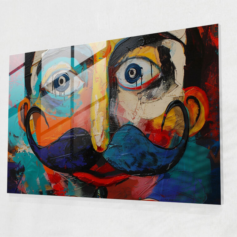 Salvador Dali Modern Art - Mustache Shapes - Salvador Dali, Glass Art, Modern Art, Wall Decoration