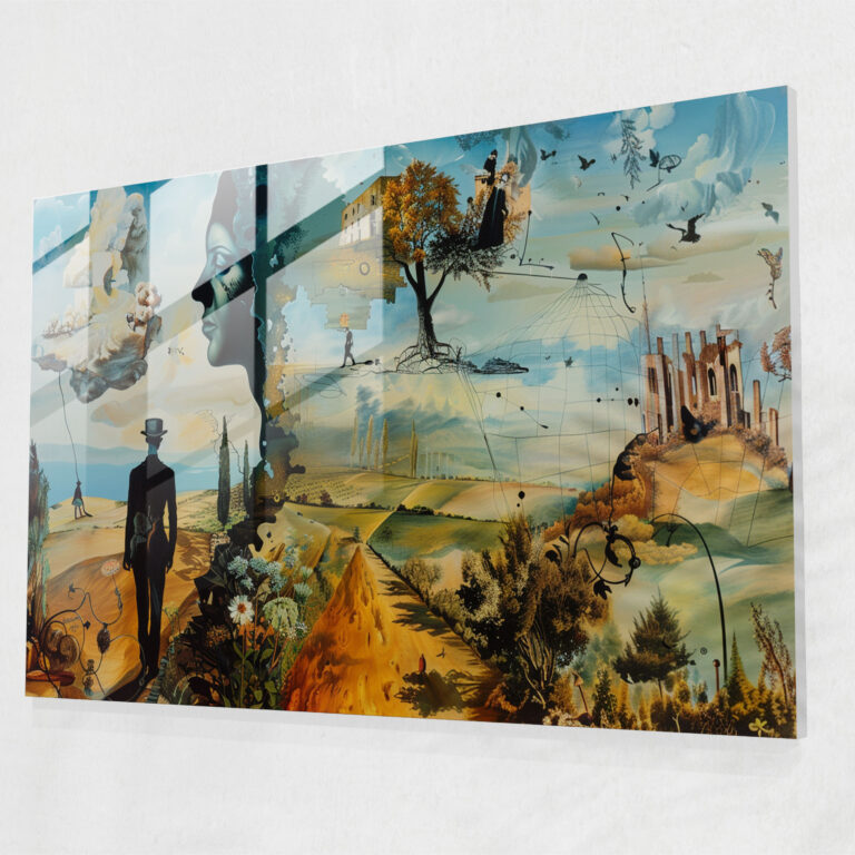 Whimsical Salvador Dali Glass Wall Art - Salvador Dali, Surreal Art, Glass Wall Art, Salvador Dali