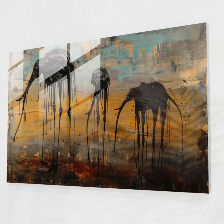 Salvador Dali Elephants Glass Wall Art - Salvador Dali, Elephants, Glass Wall Art, Modern Art