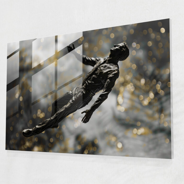 Salvador Dali Floating Figure Home Decoration - Salvador Dali, Floating Figure, Home Decoration, Glass Print