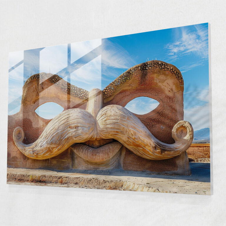 Salvador Dali Mustache Desert Wall Decoration - Salvador Dali, Wall Decoration, Salvador Dali, Desert Landscape