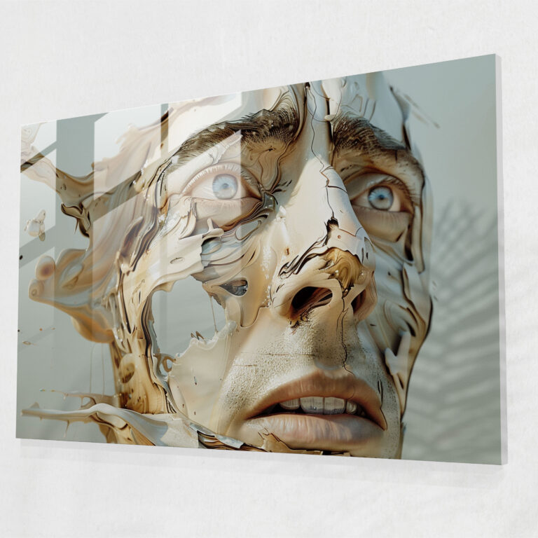 Surreal Portrait Glass Print Home Decoration - Salvador Dali, Salvador Dali, Modern Art, Glass Art