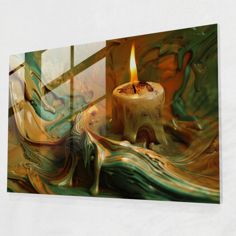 Salvador Dali Melting Candle Glass Wall Art - Salvador Dali, Modern Art, Surrealism, Wall Decoration
