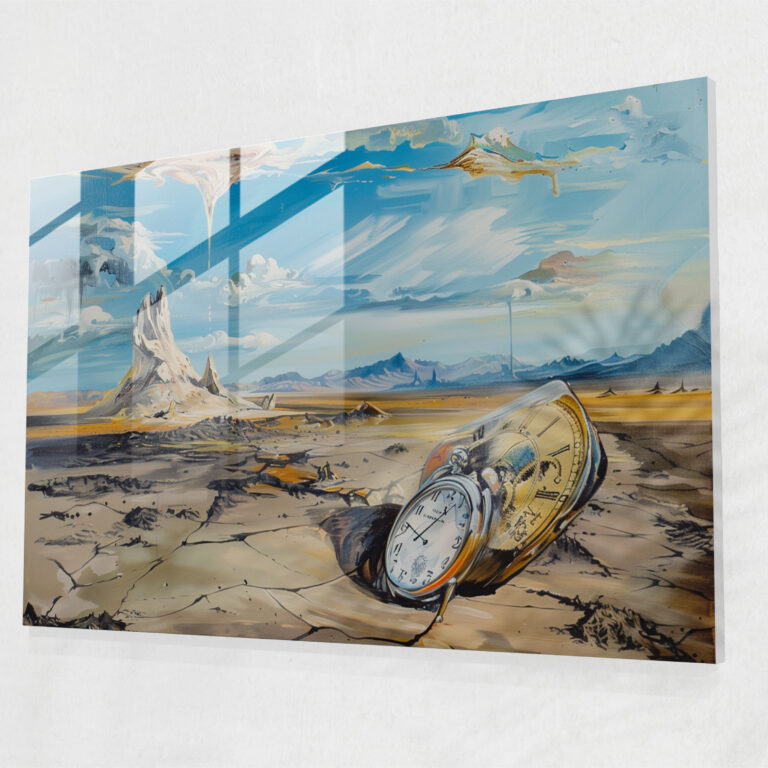 Melting Clock Glass Wall Art - Salvador Dali, Salvador Dali, Glass Wall Art, Melting Clock