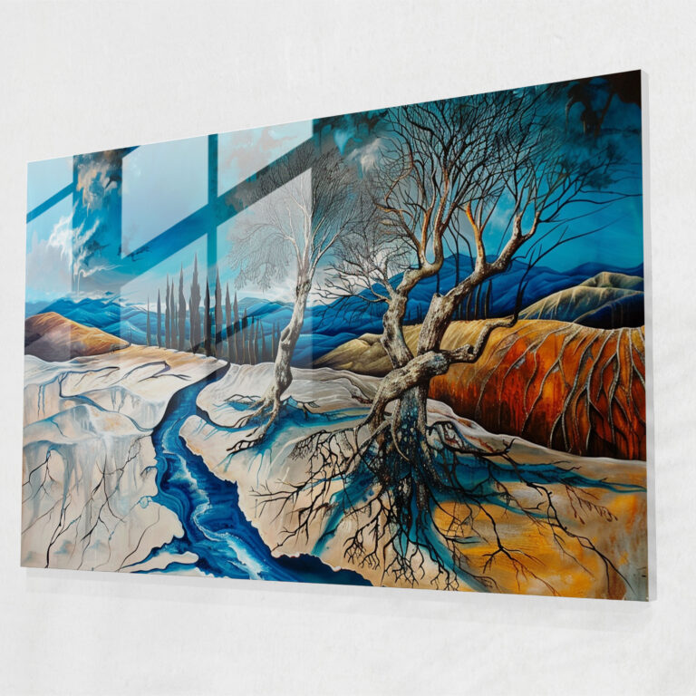 Melting Trees Glass Wall Art - Salvador Dali, Melting Trees, Modern Art, Wall Decoration