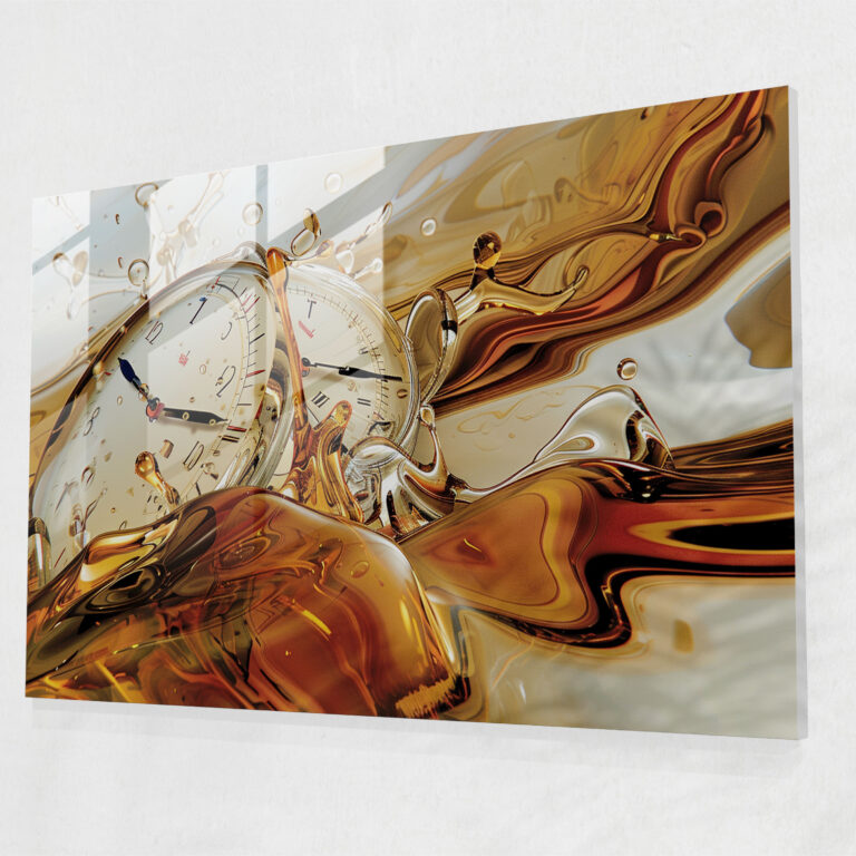 Salvador Dali Melting Clocks Glass Print - Salvador Dali, Modern Art, Salvador Dali, Home Decoration