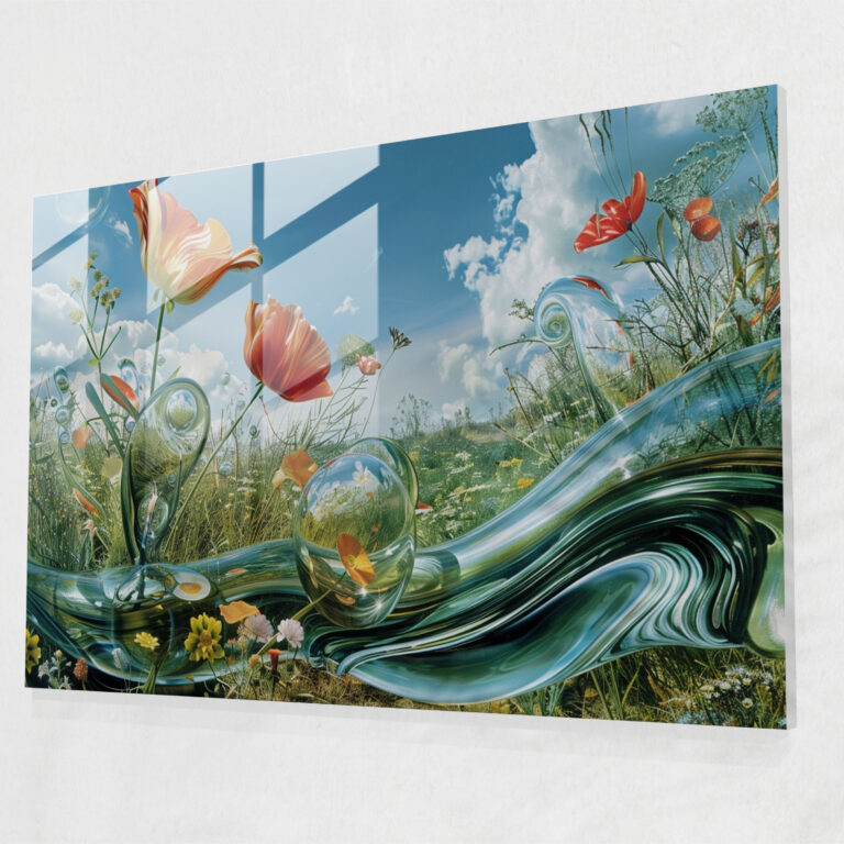 Salvador Dali Surrealism In Nature Glass Art - Salvador Dali, Glass Art, Salvador Dali, Glass Wall Art