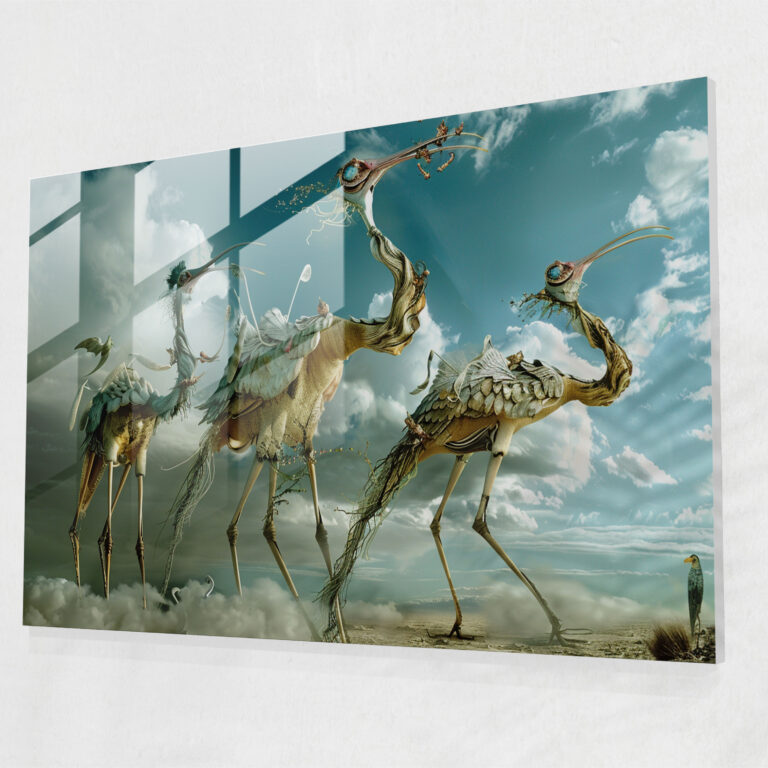 Salvador Dali Whimsical Creatures Modern Art - Salvador Dali, Wall Decoration, Glass Print, Salvador Dali