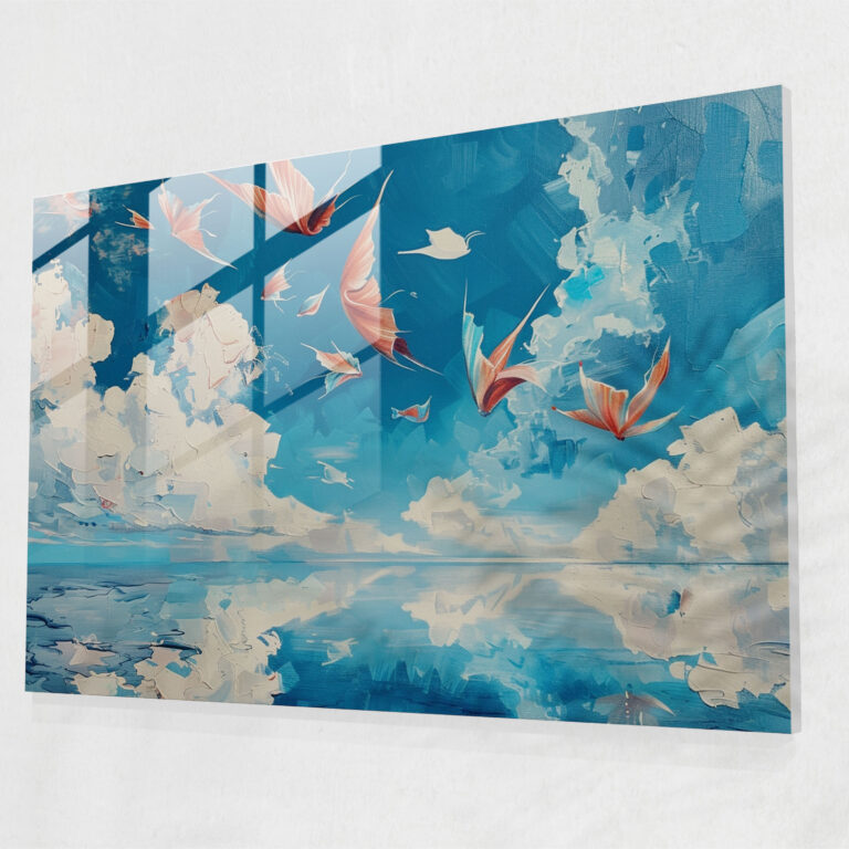 Salvador Dali Flying Fish Glass Print - Salvador Dali, Salvador Dali, Wall Decoration, Home Decoration