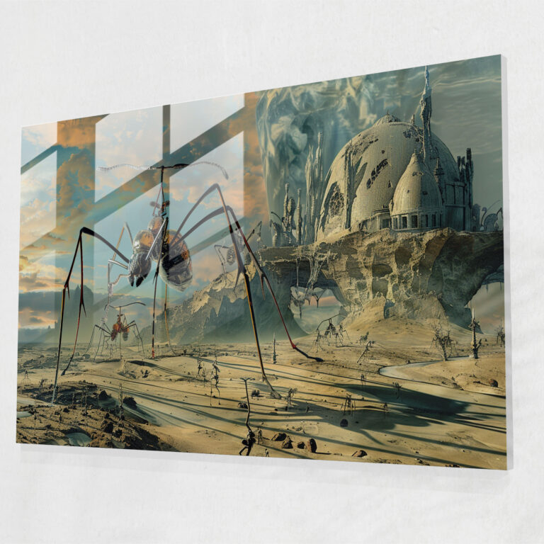 Salvador Dali Giant Ants Glass Wall Art - Salvador Dali, Glass Art, Home Decoration, Wall Decoration