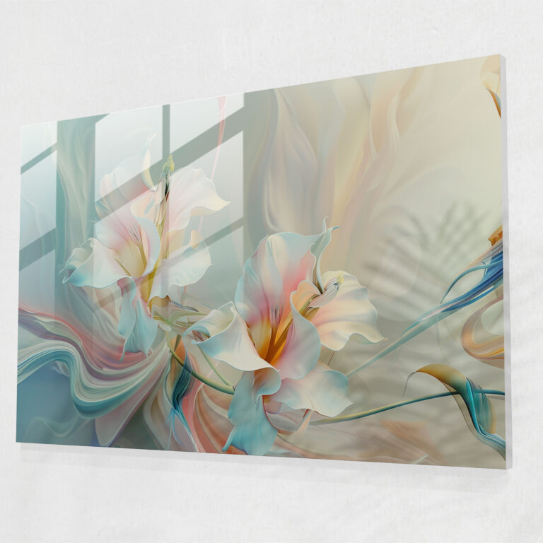 Twisted Flowers Glass Print - Salvador Dali, Salvador Dali, Modern Art, Glass Print