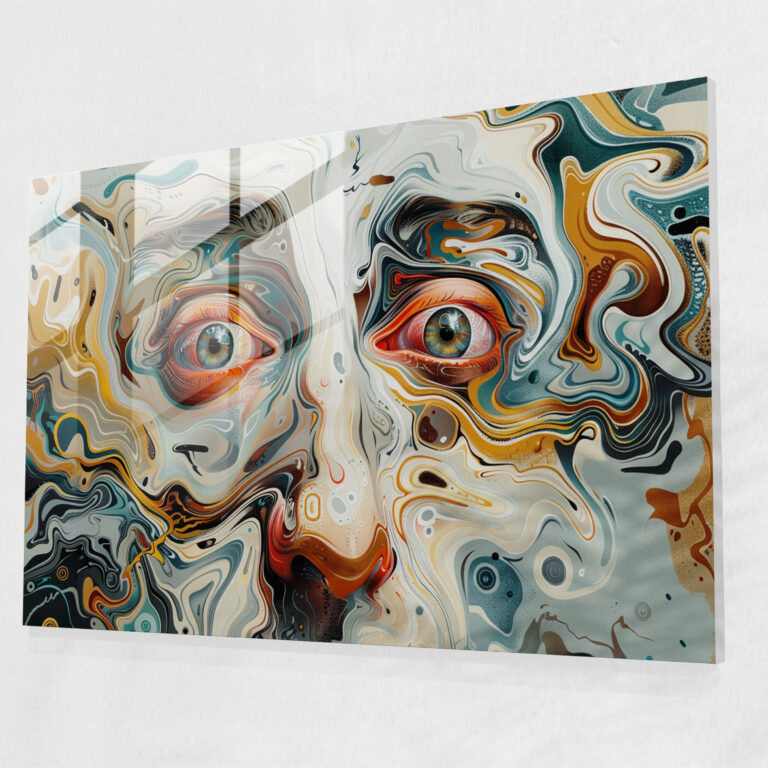 Distorted Faces Glass Art - Salvador Dali, Home Decoration, Salvador Dali, Modern Art