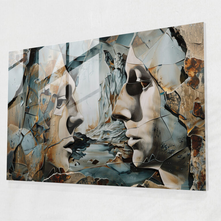 Distorted Figures Glass Wall Decoration - Salvador Dali, Home Decoration, Modern Art, Salvador Dali
