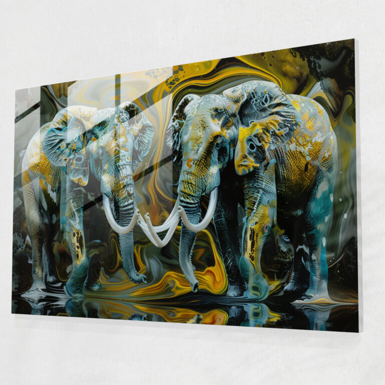 Surreal Salvador Dali Elephants Glass Wall Art - Salvador Dali, Modern Art, Glass Wall Art, Glass Art