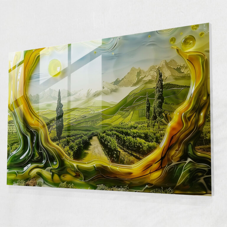 Salvador Dali Landscapes Glass Art - Salvador Dali, Glass Art, Modern Art, Home Decoration