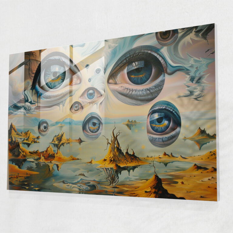Salvador Dali Cosmic Eyes Glass Wall Art - Salvador Dali, Glass Art, Salvador Dali, Wall Decoration
