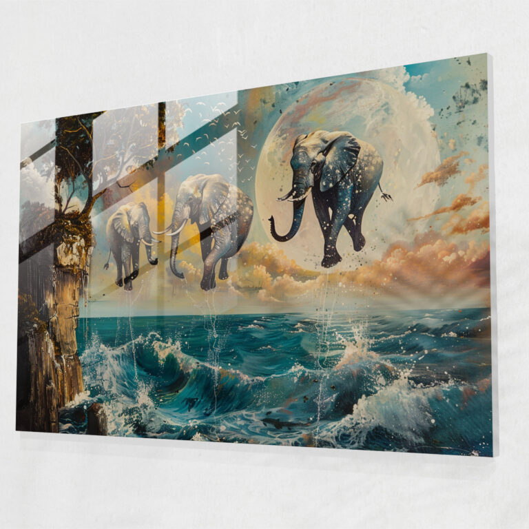 Salvador Dali Glass Art - Whimsical Seascape - Salvador Dali, Salvador Dali, Home Decoration, Wall Decoration