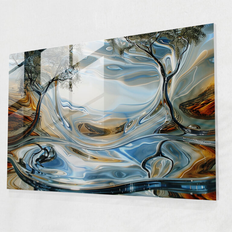 Salvador Dali Surreal Landscapes Glass Art - Salvador Dali, Surreal Landscapes, Glass Art, Modern Art