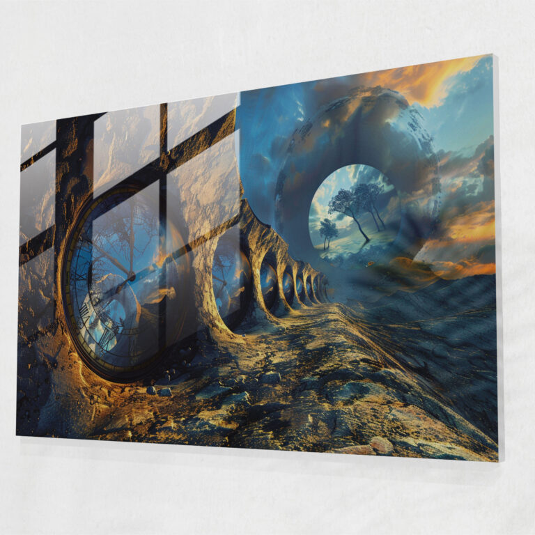 Surreal Universe Salvador Dali Glass Print - Salvador Dali, Wall Decoration, Glass Print, Home Decoration
