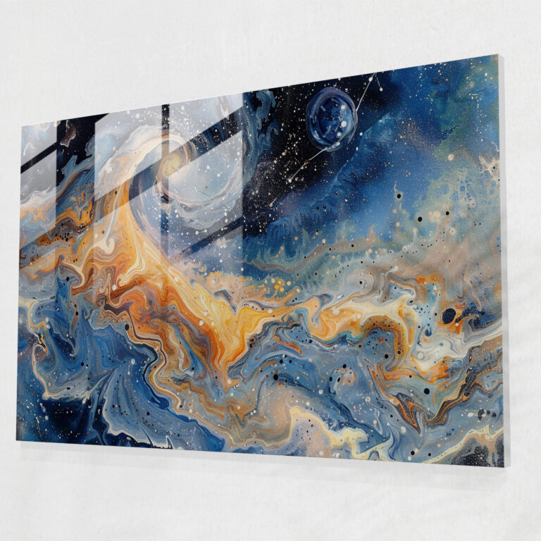 Swirling Galaxies Glass Wall Art - Salvador Dali, Home Decoration, Glass Art, Salvador Dali