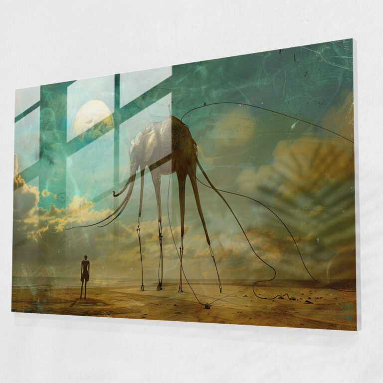 Salvador Dali Elephant Glass Wall Art - Salvador Dali, Modern Art, Wall Decoration, Home Decoration
