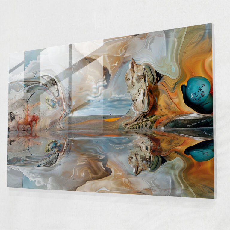 Salvador Dali Melting Landscape Glass Art - Salvador Dali, Home Decoration, Glass Art, Salvador Dali