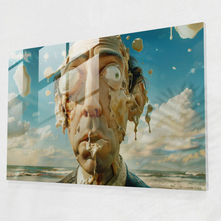 Salvador Dali Melting Face Portrait Wall Decoration - Salvador Dali, Wall Decoration, Modern Art, Home Decoration