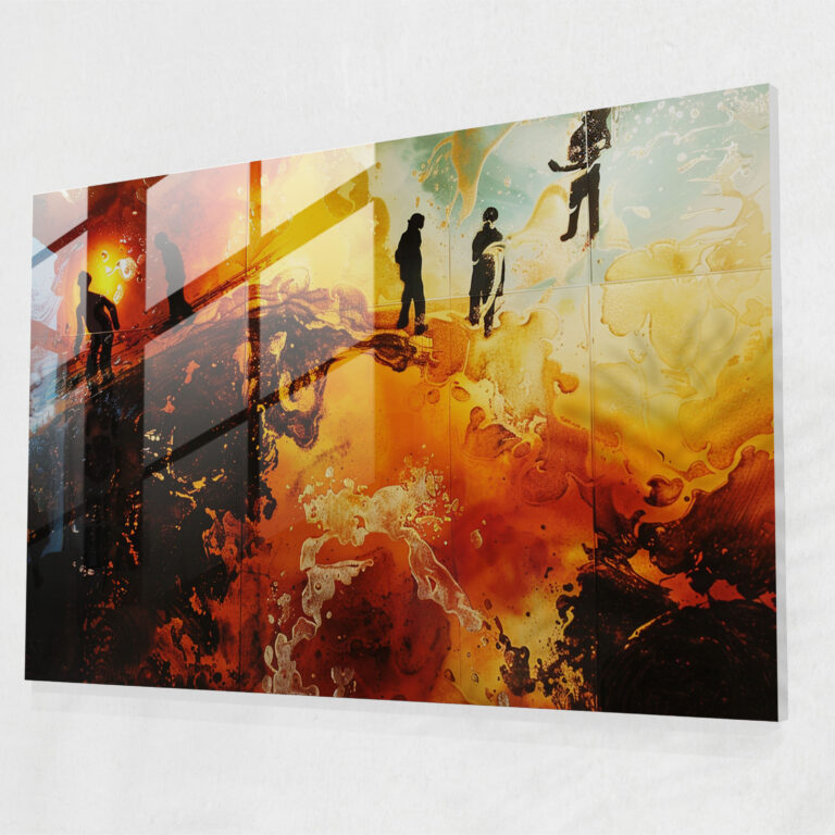 Salvador Dali Floating Figures Glass Print - Salvador Dali, Glass Print, Home Decoration, Modern Art