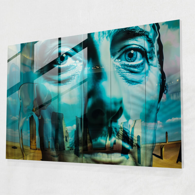 Salvador Dali Surreal Face Glass Wall Art - Salvador Dali, Glass Wall Art, Surrealism, Salvador Dali
