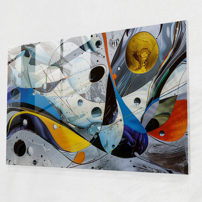 Salvador Dali Abstract Shapes Glass Print - Salvador Dali, Salvador Dali, Glass Print, Modern Art