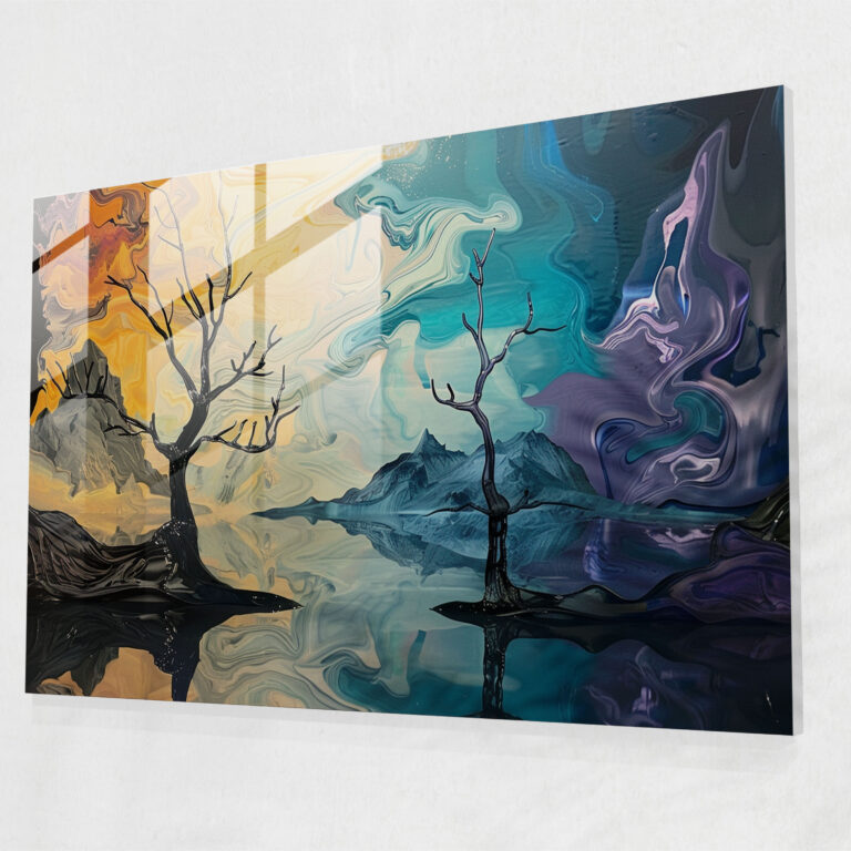 Salvador Dali Melting Landscape Glass Wall Art - Salvador Dali, Surrealism, Glass Wall Art, Salvador Dali