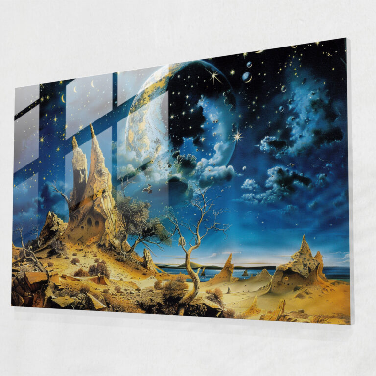 Salvador Dali Celestial Dreams Home Decoration - Salvador Dali, Glass Print, Surrealism, Salvador Dali