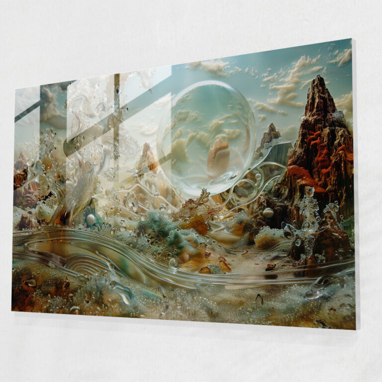 Salvador Dali Dreamlike Landscape Glass Art - Salvador Dali, Salvador Dali, Surrealism, Home Decoration