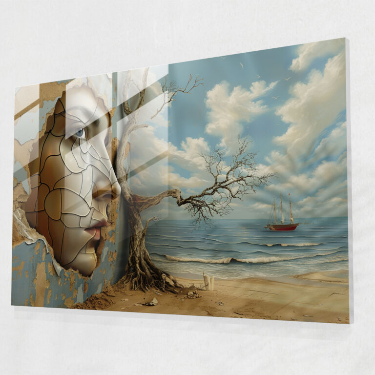 Unexpected Elements Glass Wall Art - Salvador Dali, Unexpected Elements, Salvador Dali, Glass Wall Art