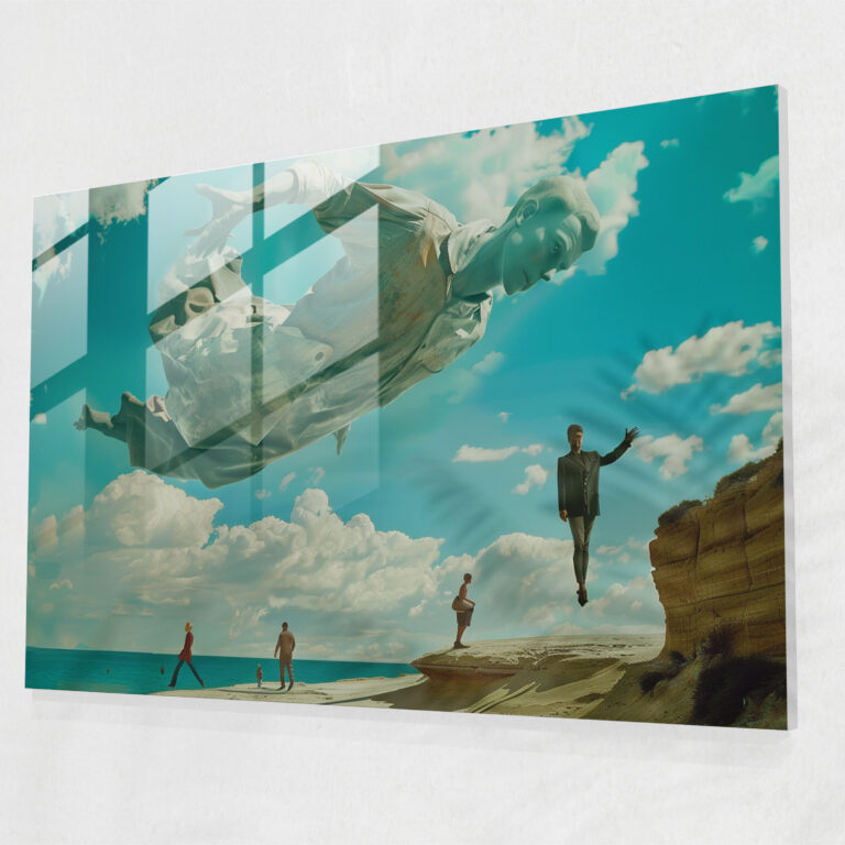 Salvador Dali Wall Decoration: Floating Figures - Salvador Dali, Modern Art, Salvador Dali, Glass Print