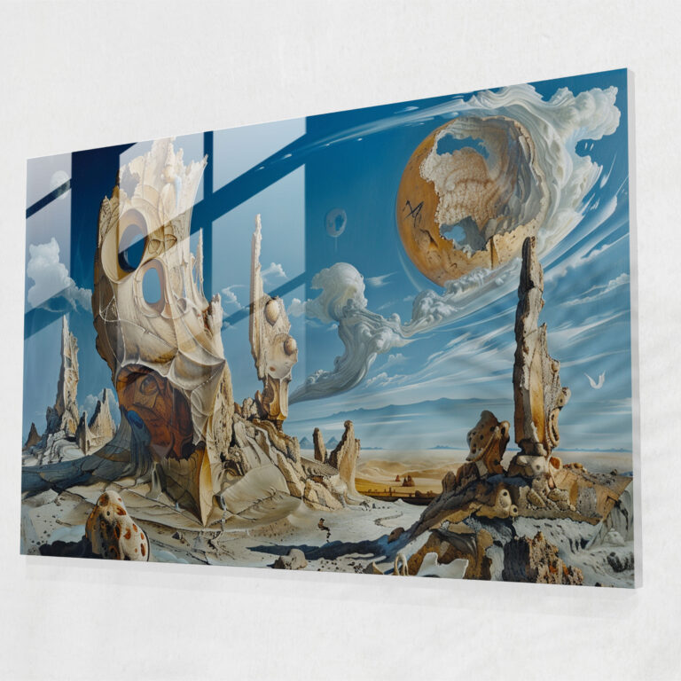 Salvador Dali Glass Print: Surrealistic Landscapes - Salvador Dali, Glass Wall Art, Glass Print, Salvador Dali