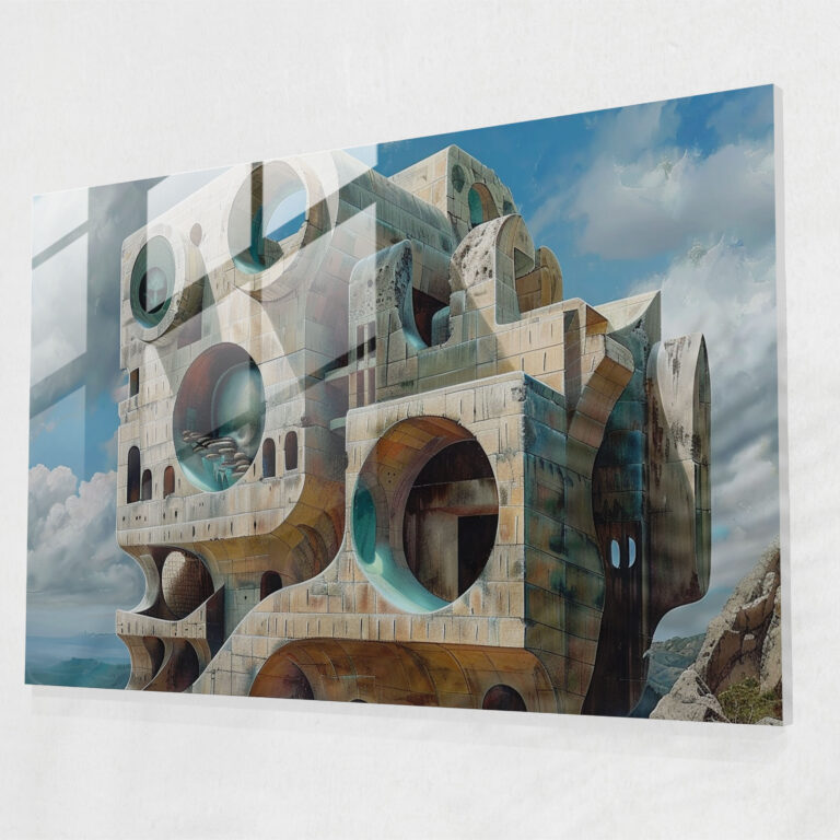 Salvador Dali Wall Decoration: Surrealistic Architecture - Salvador Dali, Glass Print, Salvador Dali, Wall Decoration
